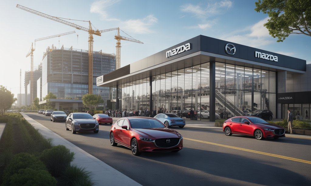 mazda étend son réseau de distribution et revoit à la hausse ses prévisions de production pour répondre à une demande croissante.